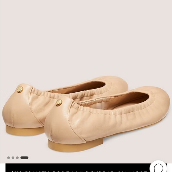 Stuart Weitzman Cream and Tan Flats - Picture 1 of 7